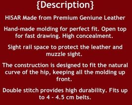Fits SIG P320 XCarry 9mm 3.9”BBL Leather Belt Holster #1394# image 7