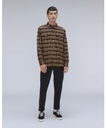 Everlane The Brushed Flannel Shirt Beech Plaid Button Down Brown Gray So... - €26,84 EUR