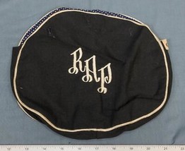 Vintage Felt Purse Bag Monogrammed Compact Holder dq - $38.14
