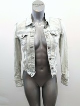 Bsk Denim Women&#39;s Button Up Jean Jacket Size Small Long Sleeve Cotton Blend - $11.87