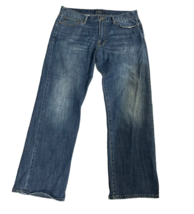Lucky Brand Straight Fit Blue Jeans Mens Size 34x30 - £21.92 GBP