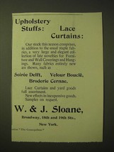 1893 W.&J. Sloane Ad - Upholstery stuffs, Lace Curtains - $18.49