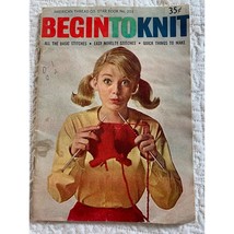 Vintage American thread Co Begin to Knit Star Book No 201 - £6.91 GBP