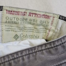 Columbia Outdoor Use Only Mens Pants Hiking Work Gray 38x30 Vertex 6 Pocket - $13.98