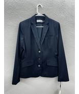 Calvin Klein Womens Blazer Size 8 Blue Pinstripe NWTs Three Button Up - $46.37