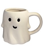 Halloween Ghost W Spooky Face Coffee Cup Mug Oversized 14oz Porcelain Wh... - $271.07 MXN