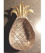 Mudpie Pineapple Pewter Metal Bowl Trinket Dish Gold Silver 4x8 - $252.22 MXN