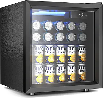 55 Can Beverage Refrigerator Cooler-Mini Fridge Glass Door For Beer Drin... - $268.99