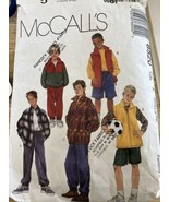 McCalls Sewing Pattern 8520 Boys Jacket Top Pants Shorts Size Medium Lar... - $12.19