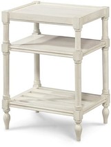 Chairside Table End Side Universal Summer Hill Cotton White Maple 2 -Shelf - £740.86 GBP