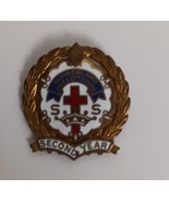 Vintage Little System Cross &amp; Crown Enamel and Gold Methodist Sunday Sch... - $163.41 MXN