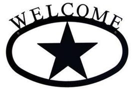 Village Wrought Iron Star Welcome Home Sign Large - $28.05