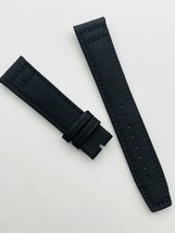 Tudor NEW 20mm Black nylon/leather Strap/Band straight Ends WITHOUT CLASP - $40.81