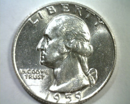 1959-D WASHINGTON QUARTER NICE UNCIRCULATED NICE UNC. ORIGINAL COIN BOBS... - $13.00