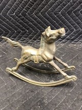 Vintage 5.75” Tall Brass Rocking Horse Figure Estate Find - £11.67 GBP