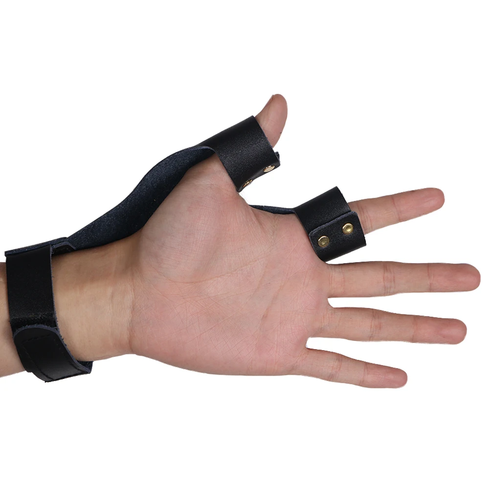 Sporting Archery Finger Glove Outdoor Hunting Shooting A Arrows Accessories Blac - £24.78 GBP