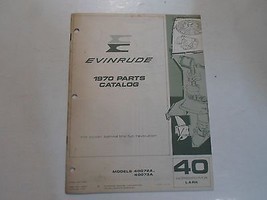 1970 Evinrude 40 HP LARK 40072A 40073A Parts Catalog Manual STAINED FACT... - $49.99