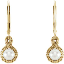 14K Gold Cultured Pearl Beaded Earrings - £143.07 GBP+