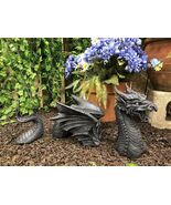 Swimming Castle Moat Dragon Lawn Garden Centerpiece Statue 3 Piece 21&quot;L ... - $1,742.74 MXN