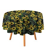 Colorful Sunflowers Tablecloth Round Kitchen Dining for Table Cover Deco... - €13,77 EUR+