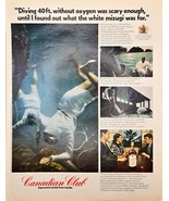 CANADIAN CLUB-Bottle-Canada-Deep Sea Diving-Relax-1968 Print Ad - $217.11 MXN