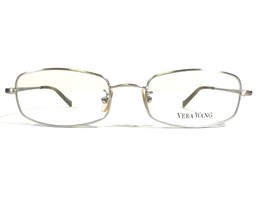 Vera Wang V10 SI Eyeglasses Frames Silver Rectangular Full Rim 49-18-135 - $37.19