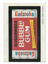 Wacky Packages 1973 2nd ser. Gadzooka Sugarmess Gum tan back Bazooka Parody  - £9.43 GBP