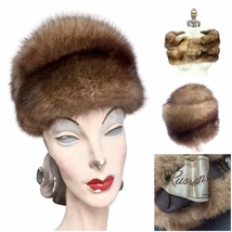 RETRO Authentic Russian Sable Fur Stole+Pillbox Hat Carl Sagan +VTG 50s ... - $623.70
