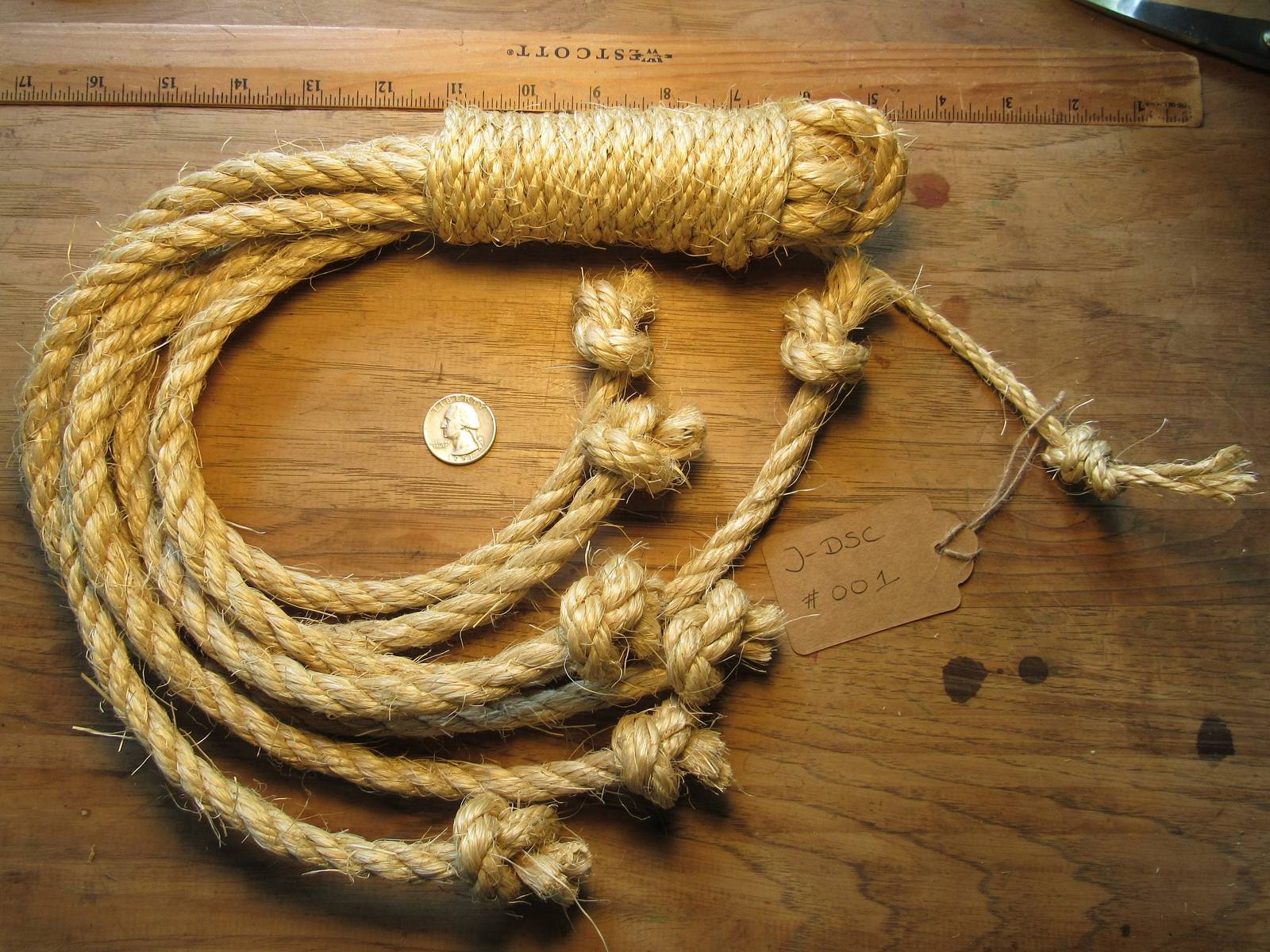 23&quot; Large Discipline Whip Scourge:  Instrument of Penance &amp; Spiritual Di... - $33.00+