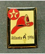 Vitnage Gold Tone Pin 1996 Atlanta Olympics Texaco Fire Hat Logo New Old... - £10.19 GBP
