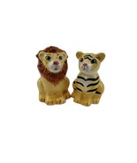 Safari Lion and Lioness Couple Ceramic Salt &amp; Pepper Shakers - $12.76