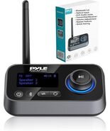 Pyle Wireless Bluetooth 5.0 Transmitter Box LCD, Optical/AUX, TV/Home St... - $44.09