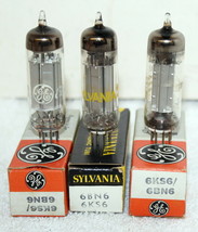3- Vintage Used 6BN6 / 6KS6 GE Sylvania Audio Vacuum Tubes ~ Re-boxed ~ Test VG - $14.99