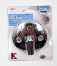 Keeney K826-1PC Triplever Metal Face Plate Tub Overflow Polished Chrome ... - £6.77 GBP