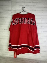 Lifeguard Spirit Jersey Logo Long Sleeve Graphic Print Tee T-Shirt Red Mens XL - £21.79 GBP