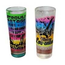 Vtg Cozumel Mexico &amp; Los Cabos Tall Souvenir Shot Glasses - £7.69 GBP