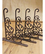 4 LARGE Cast Iron Victorian Style Plant Hooks Garden Hanger Wall Barn Fe... - $918.34 MXN