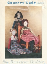 Doll Sewing Pattern Country Lady CL-704 American Quilter Uncut 1987 - $6.79