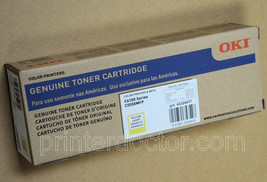 Genuine Oki C6100n C6150n MC560 C5550MFP Yellow toner cartridge OEM 4386... - $98.96