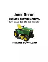 John Deere 425 445 455 Service Repair Workshop Manual TM1517 - €6,94 EUR