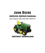 John Deere 425 445 455 Service Repair Workshop Manual TM1517 - $11.26 CAD