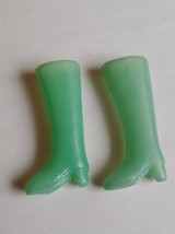 Barbie Doll 1970s Green Knee Boots vintage - $9.85