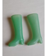 Barbie Doll 1970s Green Knee Boots vintage - £7.36 GBP