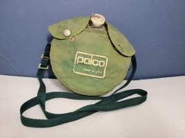Vintage PALCO Aluminum 8&quot; Canteen with Green Nylon Cover and Strap/flask  - £10.89 GBP