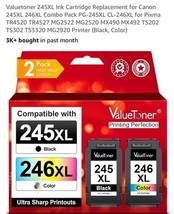 Valuetoner 245XL Replacement for Canon 245XL Black Ink 245 XL PG245XL 24... - $24.63
