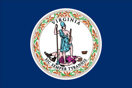 Virginia State 10&#39; x 15&#39; Nylon Flag - £286.75 GBP