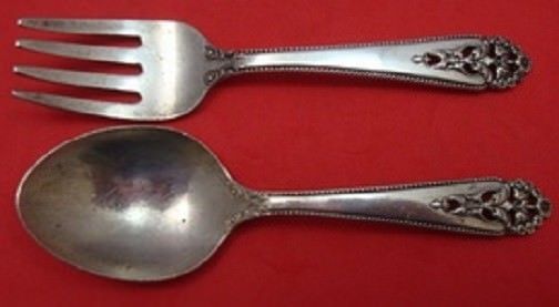 Primary image for Queen's Lace By International Sterling Silver Baby Serving Set 2pc