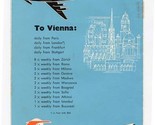 1961 Austrian Airlines Brochure Vienna Schedule Flights Events Hotels Si... - £14.24 GBP