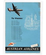 1961 Austrian Airlines Brochure Vienna Schedule Flights Events Hotels Si... - £13.98 GBP