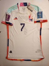 Kevin De Bruyne Belgium 2022 World Cup Qatar Match Slim White Away Soccer Jersey - £79.75 GBP
